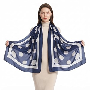women39s floral printed silk scarf  premium soft lightweight stole amp shawl  fashion neck wrap for wedding evening travel amp daily wear  180 x 90 cm