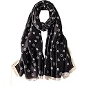Women's Floral Printed Silk Scarf | Premium Soft Lightweight Stole &amp; Shawl | Fashion Neck Wrap for Wedding, Evening, Travel &amp; Daily Wear | 180 x 90 cm