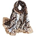 Women's Floral Printed Silk Scarf | Premium Soft Lightweight Stole &amp; Shawl | Fashion Neck Wrap for Wedding, Evening, Travel &amp; Daily Wear | 180 x 90 cm