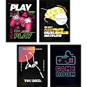 FATMUG Framed Gaming Posters Wall Paintings for Home and Office Decor, With Glass, A3 - Set of 4 ,multicolor