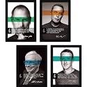 FATMUG Framed Motivational Wall Posters With Glass for Home and Office Decoration, A4 - Set of 4