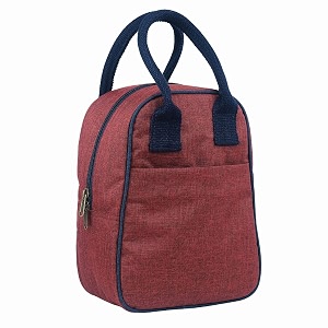 fatmug small lunch bag for office men and women- tiffin bag - oxford fabric -maroon8 litres