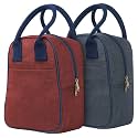FATMUG Small Lunch Bag for Office Men and Women- Tiffin Bag - Set of 2 (Dark Grey, Maroon) 8 litres