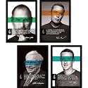 FATMUG Motivational Frames for Office and Living Room - Modern Wall Art With Glass, A3 - Set of 4