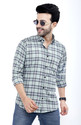 FATTY MOUSE Men Checkered Casual Green Shirt