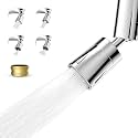 Faucet Aerator 4 Modes, 360° Swivel Faucet Sprayer Head Attachment, Chrome