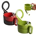 Faucet Hanging Strainer, 2 in 1 Food Fruit Vegetable Drain Shelf Sink Storage Holder (Green+Red)
