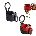 Faucet Hanging Strainer, 2 in 1 Food Fruit Vegetable Drain Shelf Sink Storage Holder (Black+Red)