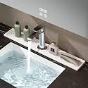 Faucet Mat for Kitchen Sink, Stone Drying Mat for Kitchen Counter, Stone Mat Bathroom, Kitchen Mat, Sink Mat, Water Absorbing Stone Tray for Sink, Bathroom Stone Mat (WHITE, 23.6*4")