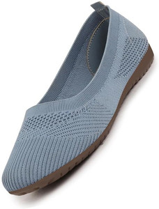 fausto athleisure active wear knitted soft fabric walking slip on ballerina flat women bellies