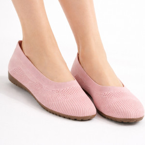 fausto athleisure active wear knitted soft fabric walking slip on ballerina flat women bellies