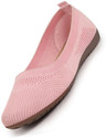 FAUSTO Athleisure Active Wear Knitted Soft Fabric Walking Slip On Ballerina Flat Women Bellies