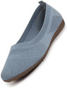 FAUSTO Athleisure Active Wear Knitted Soft Fabric Walking Slip On Ballerina Flat Women Bellies