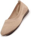 FAUSTO Athleisure Active Wear Knitted Soft Fabric Walking Slip On Ballerina Flat Women Bellies
