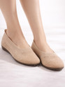 FAUSTO Athleisure Active Wear Knitted Soft Fabric Walking Slip On Ballerina Flat Women Bellies