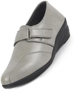 fausto fashion hook and loop formal office platform heel wedges slip on for women