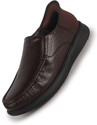 FAUSTO Genuine Leather Round Toe Formal Hands-Free
