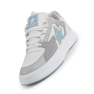 FAUSTO Mens Colorblocked Mid Top Breathable Lace-Up