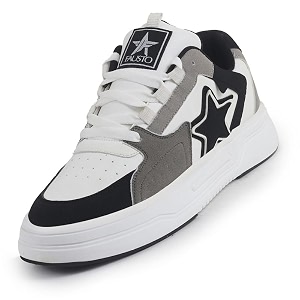 FAUSTO Mens Colorblocked Mid Top Breathable Lace-Up