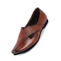 FAUSTO Mens Embossed Ethnic Party Slip On