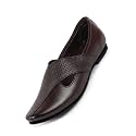 FAUSTO Mens Embossed Ethnic Party Slip On