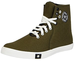 FAUSTO Mens High Ankle Sneakers Casual Shoes
