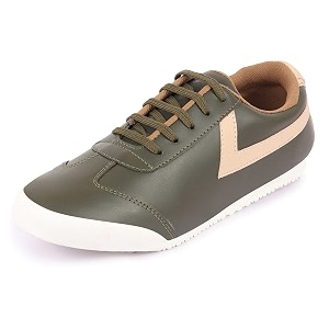 FAUSTO Mens Lace-Up Classic Striped Sneakers Casual