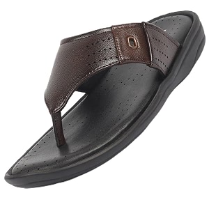 FAUSTO Mens Open Toe Flip-Flop Slippers With