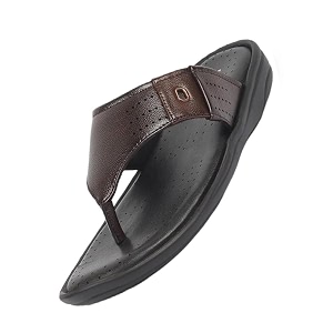 FAUSTO Mens Open Toe Flip-Flop Slippers With