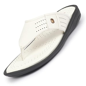 FAUSTO Mens Open Toe Flip-Flop Slippers With
