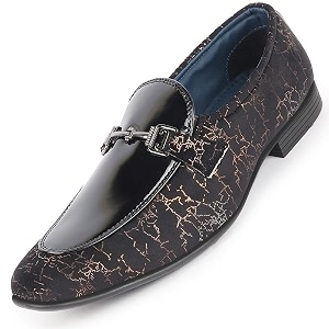 FAUSTO Men Formal Pull-On Shoes