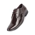 FAUSTO Men39s Patent Leather Shine Textured Pointed