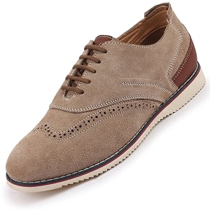 FAUSTO Mens Suede Leather Oxford Casual Shoes