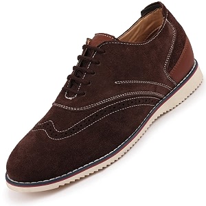 FAUSTO Mens Suede Leather Oxford Casual Shoes