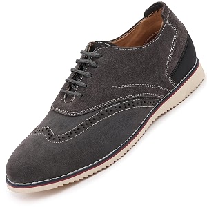 FAUSTO Mens Suede Leather Oxford Casual Shoes