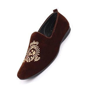 fausto mens embroidered slip-on loafers  royal ethnic party shoes ethnic juttis and mojaris for for wedding cushioned insole