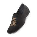 FAUSTO Mens Embroidered Slip-On Loafers | Royal Ethnic Party Shoes |Ethnic Juttis and Mojaris for for Wedding Cushioned Insole