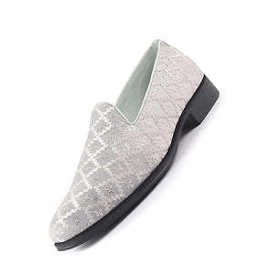 FAUSTO Men Embroidered Sequin Ethnic Slip-On Juttis