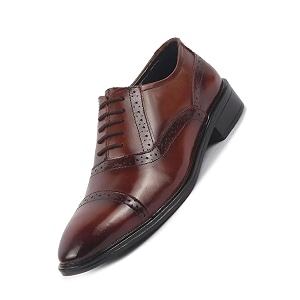 FAUSTO Men Genuine Leather Formal Lace Up