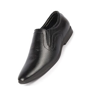 FAUSTO Men Leather Formal Pull-On Shoes