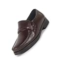 FAUSTO Men Leather Formal Pull-On Shoes