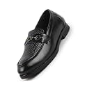 FAUSTO Men Leather Pull-On Loafers