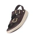 FAUSTO Men Open Toe Double Strap Stitched