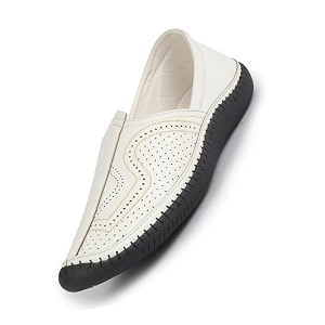 FAUSTO Men Perforated Side Stitched Ethnic Round