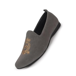 fausto mens embroidered slip-on loafers  royal ethnic party shoes ethnic juttis and mojaris for for wedding cushioned insole