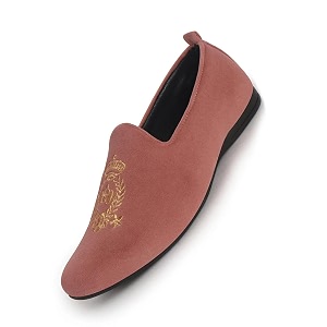 fausto mens embroidered slip-on loafers  royal ethnic party shoes ethnic juttis and mojaris for for wedding cushioned insole