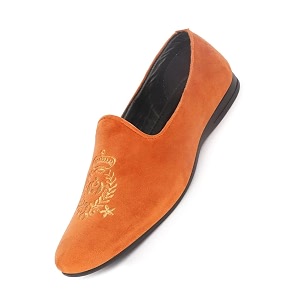 fausto mens embroidered slip-on loafers  royal ethnic party shoes ethnic juttis and mojaris for for wedding cushioned insole