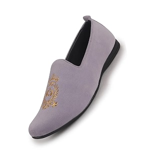 fausto mens embroidered slip-on loafers  royal ethnic party shoes ethnic juttis and mojaris for for wedding cushioned insole