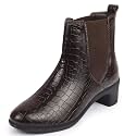 FAUSTO Women Flared Heel Boots