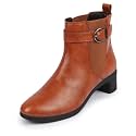 FAUSTO Women Flared Heel Boots